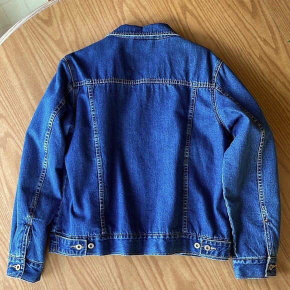 Vintage Old Navy Blue Jeans jacket with red lining - Picture 2 of 6